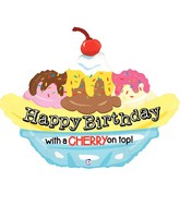 29" Foil Shape Balloon Banana Split Birthday