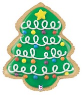 25" Foil Shape Balloon Christmas Tree Cookie