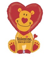 32" Foil Shape Balloon Grrreat Valentine Lion
