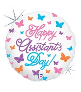 18" Holographic Balloon Assistant's Day Butterflies