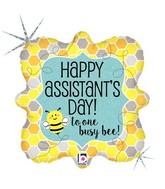18" Square Holographic Balloon Busy Bee Assistant