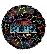 18" Single-Sided Balloon Neon Dad Stars