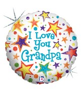 18" I Love You Grandpa Foil Balloon