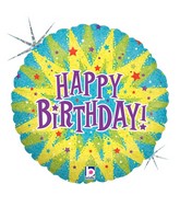 18" Holographic Balloon Bursting Birthday