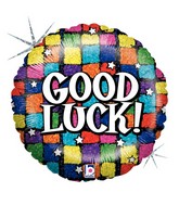 18" Holographic Balloon Good Luck Squares