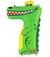 40" Number 7 "Crocodile" Jumbo Balloon (Polybag)