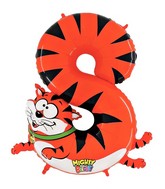 40" Number 8 "Cat" Jumbo Balloon (Polybag)