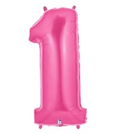 40" Large Number Balloon 1 Pink