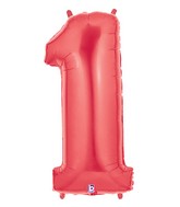 40" Large Number Balloon 1 Red