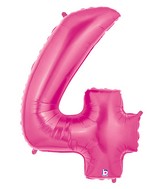 40" Large Number Balloon 4 Pink