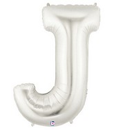 40" Megaloon Large Letter Balloon J Silver