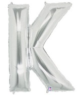 40" Megaloon Large Letter Balloon K Silver