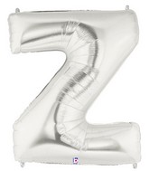 40" Megaloon Large Letter Balloon Z Silver