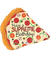 29" Foil Shape Supreme Birthday Pizza Balloon