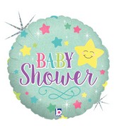 18" Holographic Packaged Baby Star Shower Balloon
