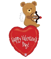44" Foil Balloon Cupid Bear Valentine