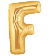 7" Airfill (requires heat sealing) Megaloon Jr. Letter Balloons F Gold