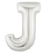 7" Airfill (requires heat sealing) Megaloon Jr. Letter Balloons J Silver