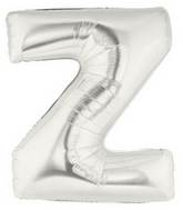 7" Airfill (requires heat sealing) Megaloon Jr. Letter Balloons Z Silver