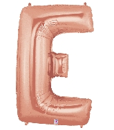 40" Foil Shape Megaloon Balloon Letter E Rose Gold