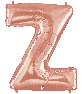 40" Foil Shape Megaloon Balloon Letter Z Rose Gold