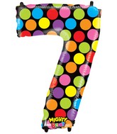 40" Mighty Bright Shape Polybagged Number 7 Balloon