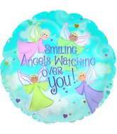 18" Smiling Angels Watch Foil Balloon
