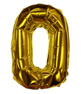 8" Gold #0 Shape Self Sealing Valve Foil Balloon