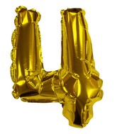 8" Gold #4 Shape Self Sealing Valve Foil Balloon