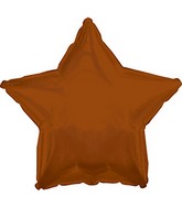 9" Airfill Only Brown Star Foil Balloon