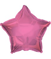 7" Airfill Only Candy Pink Star Self Sealing Valve Foil Balloon