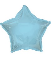 7" Light Blue Star Self Sealing Valve Foil Balloon