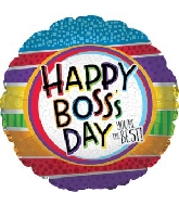 17" Best Boss Stripes Balloon
