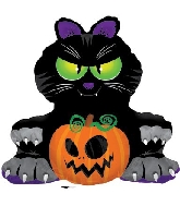 32.5" X37" Big Black Cat Balloon