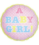 18" A Baby Girl Little Hearts Balloon