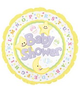 9" Airfill Baby Shower Moon & Stars M19
