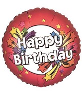 4" Airfill Only Birthday Shooting Stars Balloon