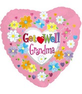 18" Get Well Grandma Foil Balloon