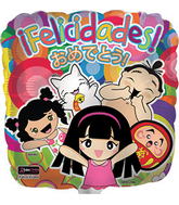 17" Felicidades Square Balloon (Spanish)