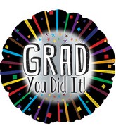 17" Grad, You Did It! Balloon Balloon