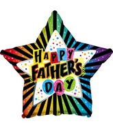 18" Happy Father's Day Bright Star Balloon
