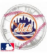9"  Airfill Baseball New York Mets Balloon