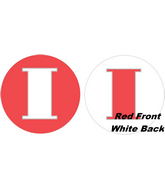 18" Classic Letter Balloon Letter "I" Red/White