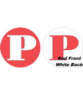 18" Classic Letter Balloon Letter "P" Red/White