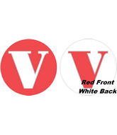 18" Classic Letter Balloon Letter "V" Red/White
