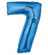 40" Large Number Balloon 7 Blue