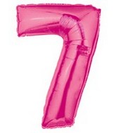40" Large Number Balloon 7 Pink