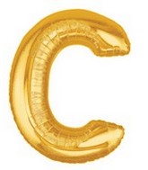 40" Megaloon Large Letter Balloon C Gold