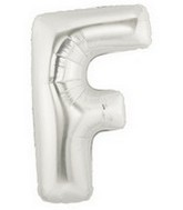 40" Megaloon Large Letter Balloon F Silver