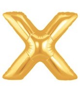 40" Megaloon Large Letter Balloon X Gold
